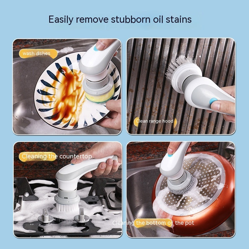 SpinX-Brosse de nettoyage électrique 4 en 1 – Épurateur rotatif sans fil pour un nettoyage sans effort