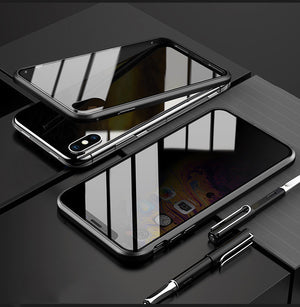 Coque Anti-Espion Magnétique 360° – Verre de Confidentialité pour iPhone