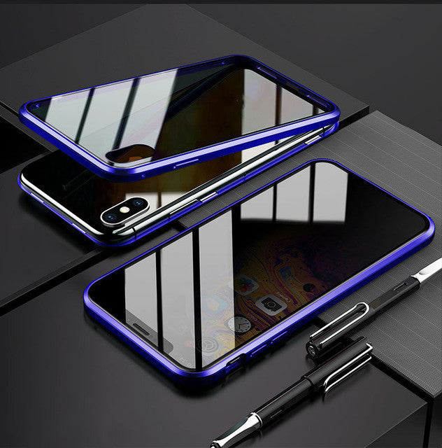 Coque Anti-Espion Magnétique 360° – Verre de Confidentialité pour iPhone