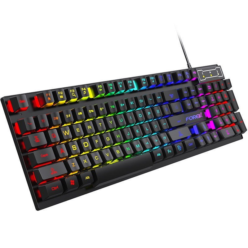 Clavier portable 104 touches rétro-éclairé pour souris de jeu