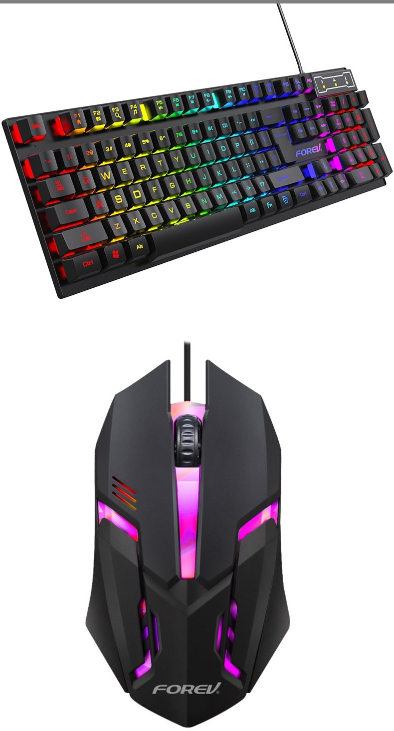 Clavier portable 104 touches rétro-éclairé pour souris de jeu