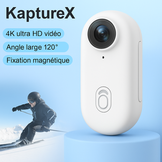 KaptureX – Caméra Sport 4K Mini & Résistante aux chocs pour Aventures Outdoor