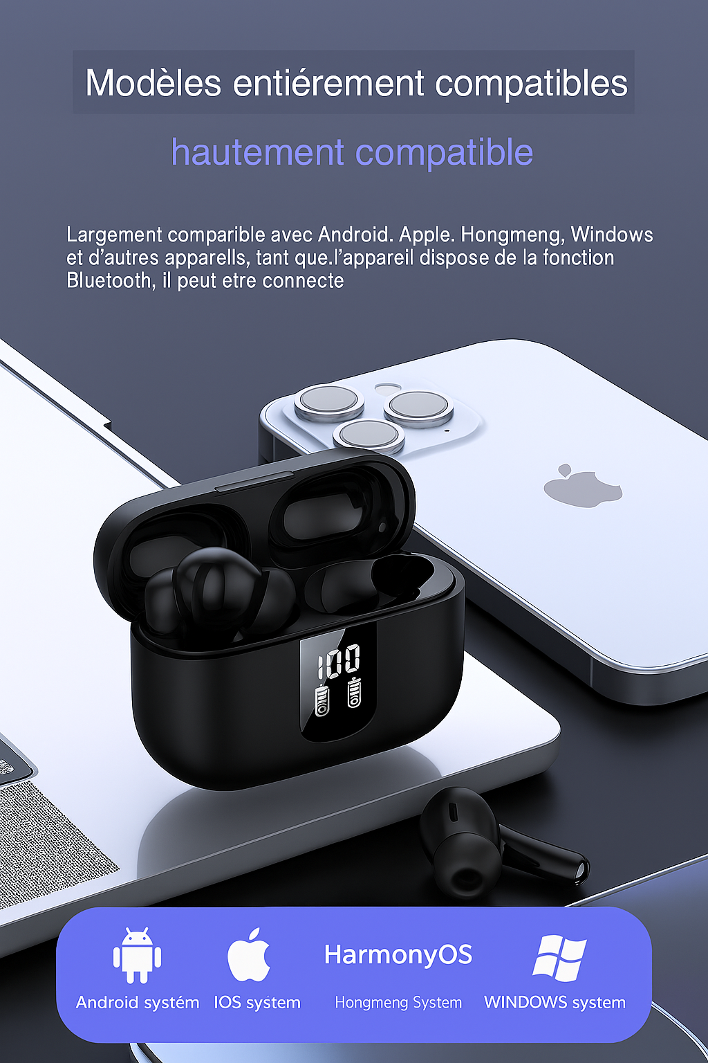 Zen40-Écouteurs Bluetooth ANC ENC Y40 – Réduction de bruit