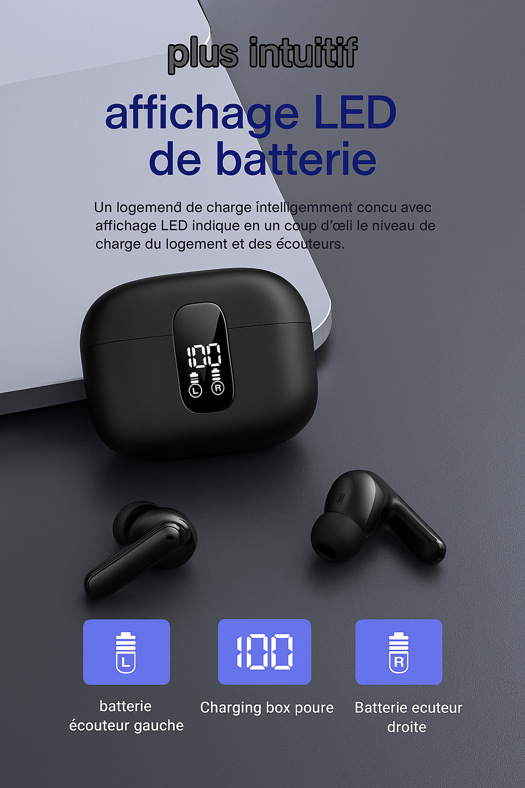Zen40-Écouteurs Bluetooth ANC ENC Y40 – Réduction de bruit
