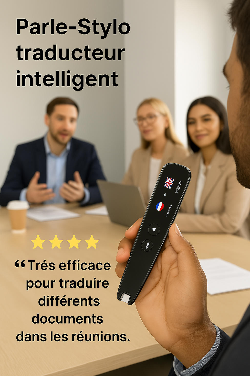 112 Parle-Stylo Traducteur Intelligent Instantané – 112 Langues, Traduction Hors Ligne, WIFI, Scanner et Marqueur Vocal Haute Qualité