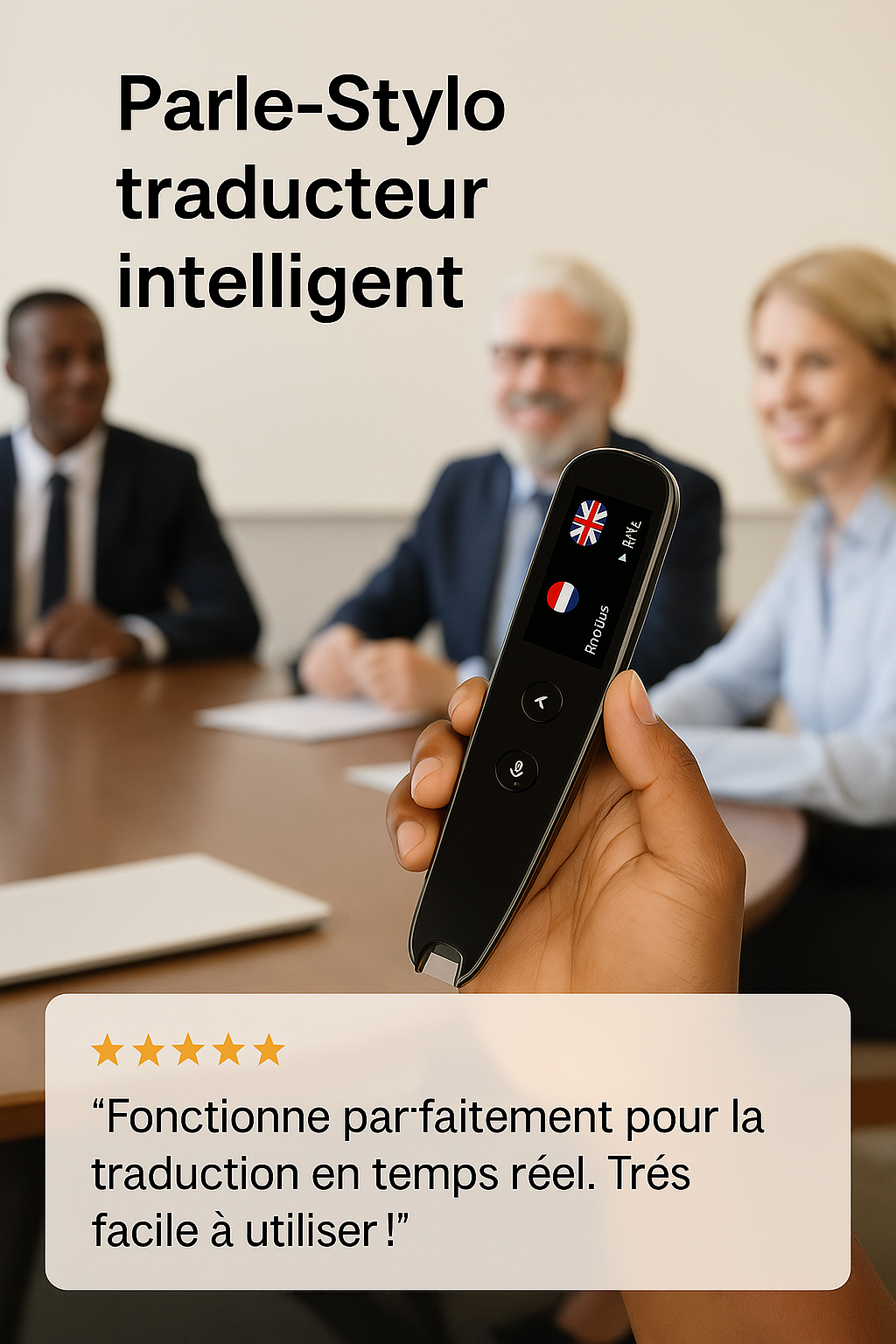 112 Parle-Stylo Traducteur Intelligent Instantané – 112 Langues, Traduction Hors Ligne, WIFI, Scanner et Marqueur Vocal Haute Qualité