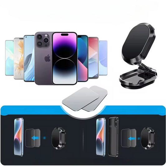 MetalRoad Compact – Le support magnétique pliable qui maintient votre smartphone stable et accessible en voiture