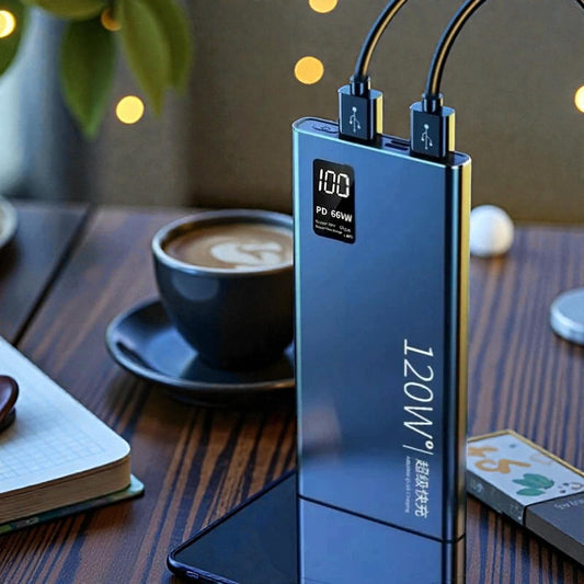 Batterie externe 80000mAh 120W, charge Super rapide, capacité suffisante 100%, chargeur de batterie Portable, affichage numérique pour iPhone Xiaomi