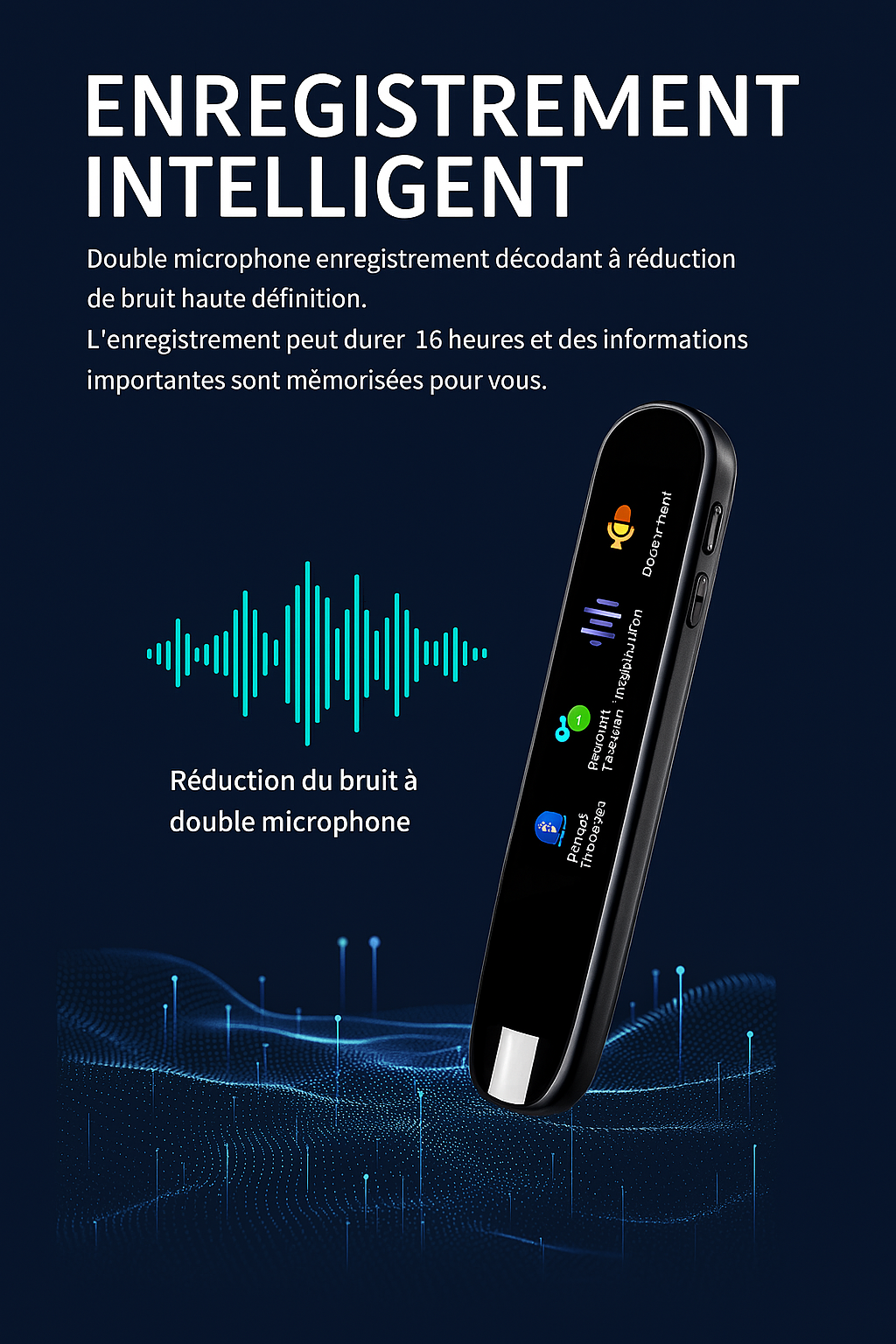 112 Parle-Stylo Traducteur Intelligent Instantané – 112 Langues, Traduction Hors Ligne, WIFI, Scanner et Marqueur Vocal Haute Qualité