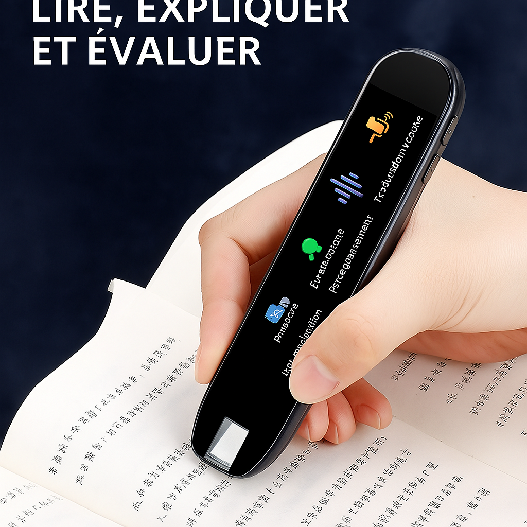 Stylo Traducteur Intelligent Instantané – 112 Langues, Traduction Hors Ligne, WIFI, Scanner et Marqueur Vocal Haute Qualité