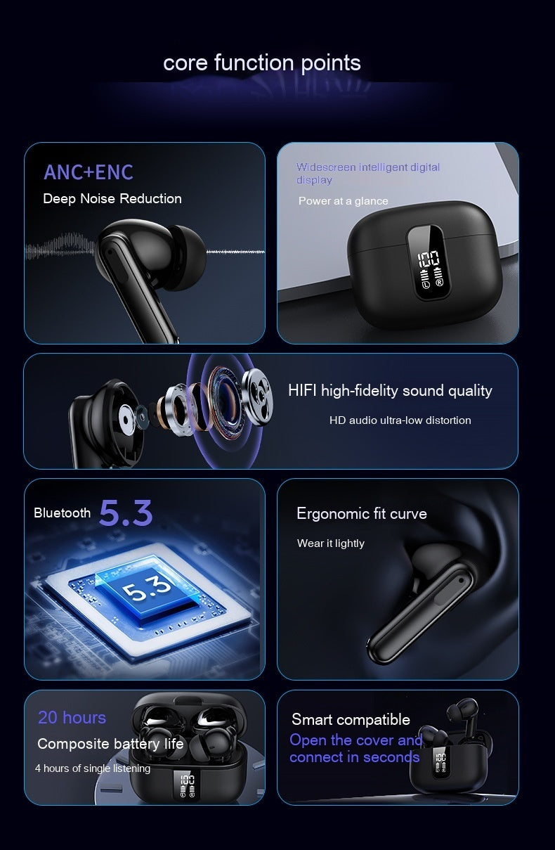 Zen40-Écouteurs Bluetooth ANC ENC Y40 – Réduction de bruit