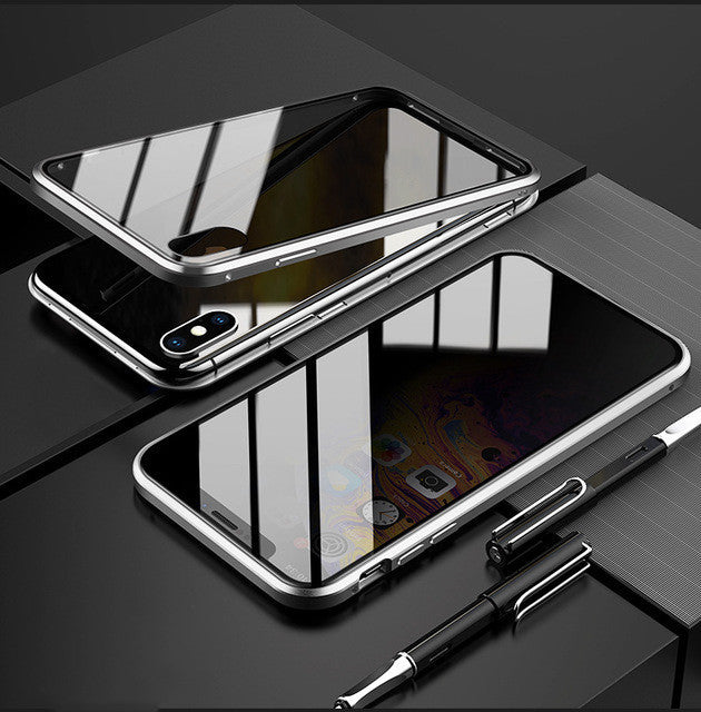 Coque Anti-Espion Magnétique 360° – Verre de Confidentialité pour iPhone