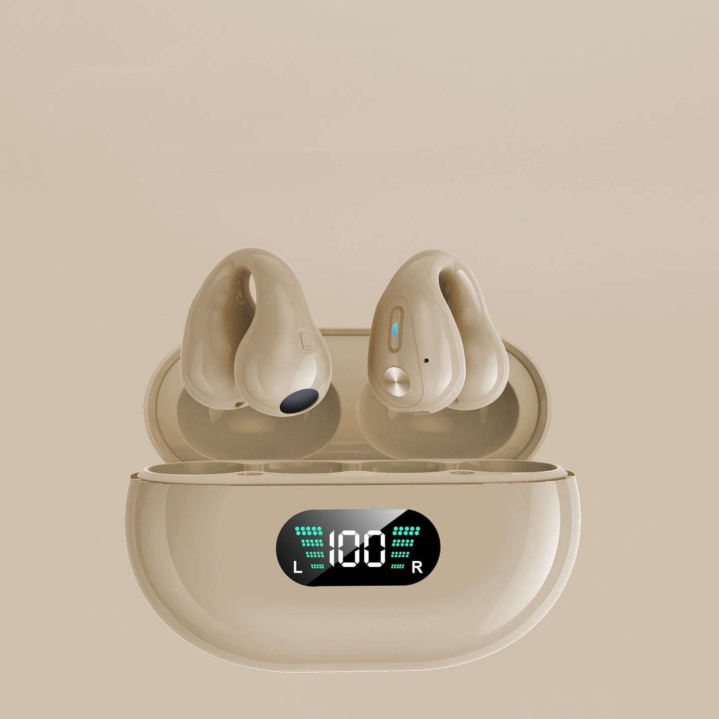 VibraSport X5- Casque Sport à Conduction Osseuse | Écouteurs Sans Fil Bluetooth 5.3 TWS | Clip d’Oreille Tactile | Basses HIFI & Confort Intra-Auriculaire