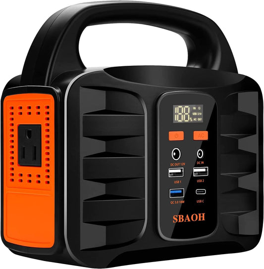 Centrale électrique portable Chargomate™ 150W – vue de face avec tous les ports USB et AC