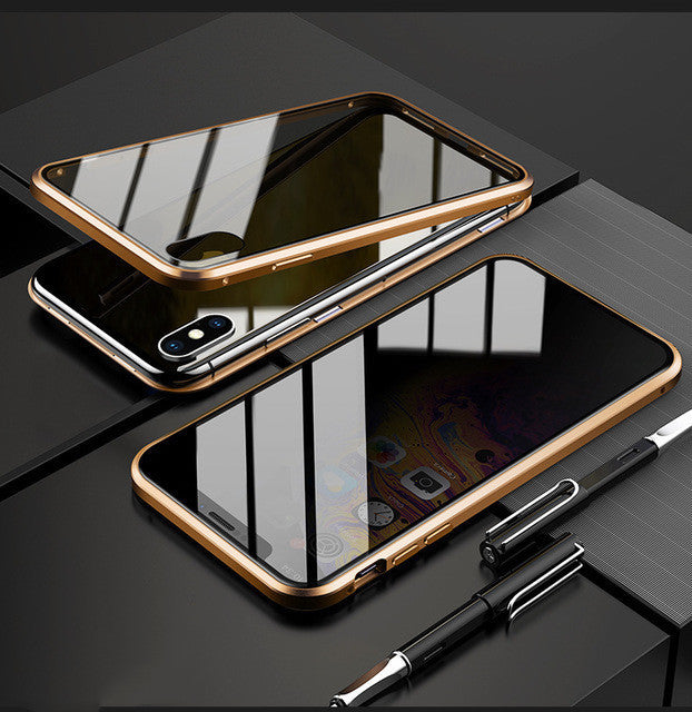 Coque Anti-Espion Magnétique 360° – Verre de Confidentialité pour iPhone