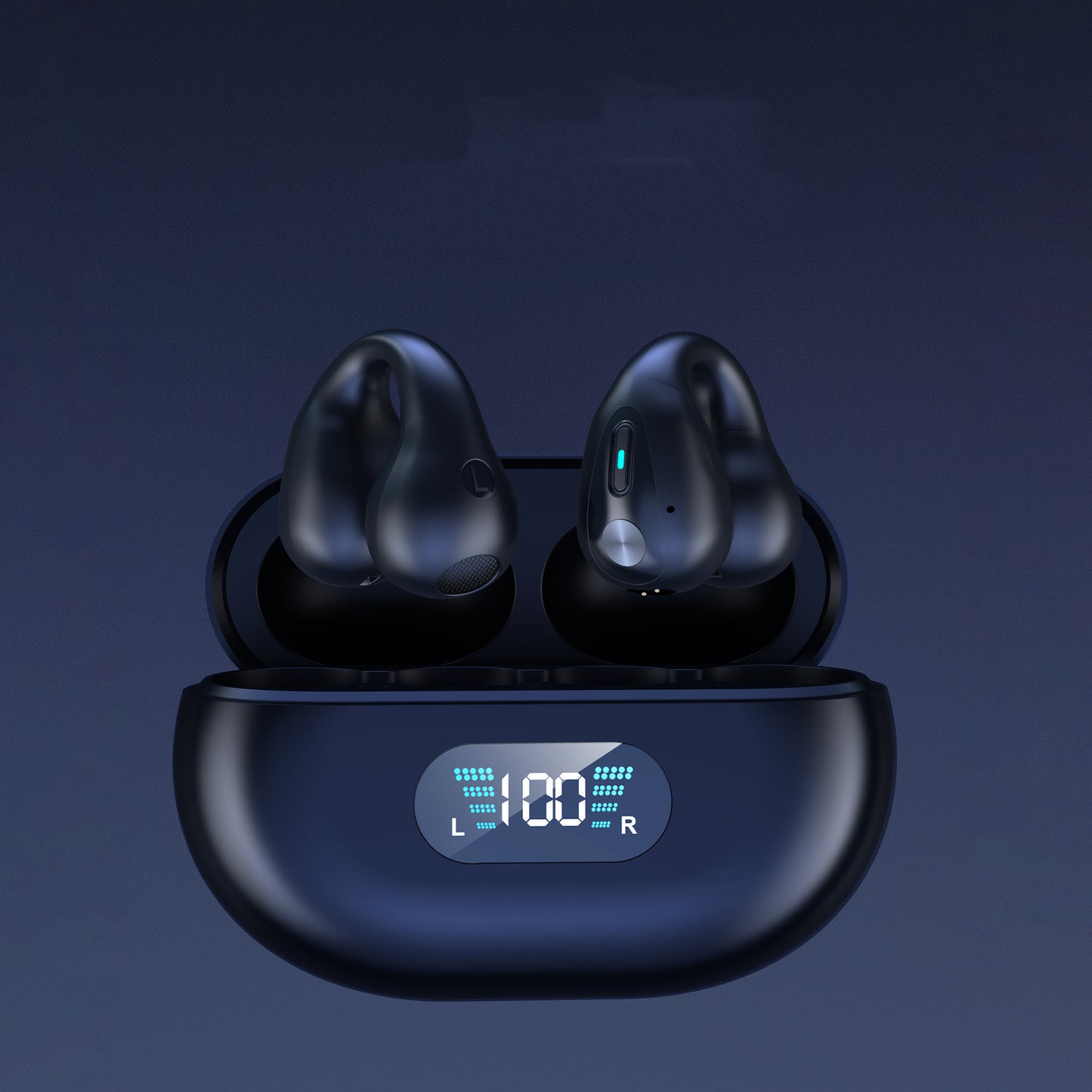 VibraSport X5- Casque Sport à Conduction Osseuse | Écouteurs Sans Fil Bluetooth 5.3 TWS | Clip d’Oreille Tactile | Basses HIFI & Confort Intra-Auriculaire