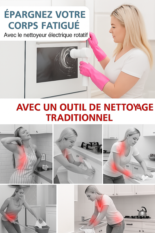 Brosse de nettoyage électrique 4 en 1 – Épurateur rotatif sans fil pour un nettoyage sans effort