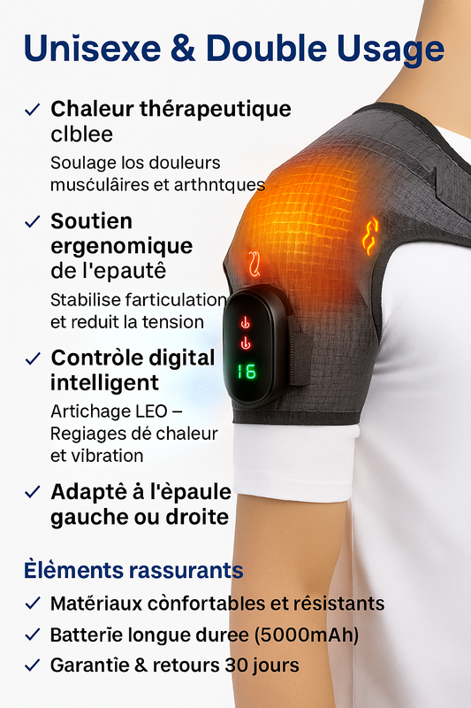 Relax’Pad – Épaulière Chauffante Électrique Rechargeable USB