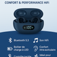 VibraSport X5- Casque Sport à Conduction Osseuse | Écouteurs Sans Fil Bluetooth 5.3 TWS | Clip d’Oreille Tactile | Basses HIFI & Confort Intra-Auriculaire