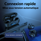 VibraSport X5- Casque Sport à Conduction Osseuse | Écouteurs Sans Fil Bluetooth 5.3 TWS | Clip d’Oreille Tactile | Basses HIFI & Confort Intra-Auriculaire