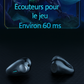 VibraSport X5- Casque Sport à Conduction Osseuse | Écouteurs Sans Fil Bluetooth 5.3 TWS | Clip d’Oreille Tactile | Basses HIFI & Confort Intra-Auriculaire