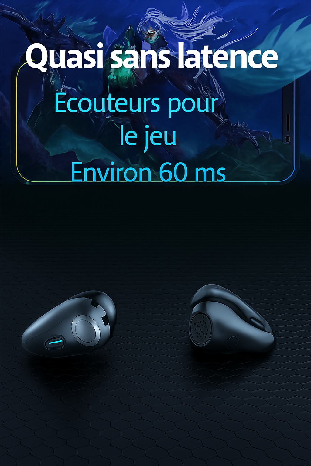 VibraSport X5- Casque Sport à Conduction Osseuse | Écouteurs Sans Fil Bluetooth 5.3 TWS | Clip d’Oreille Tactile | Basses HIFI & Confort Intra-Auriculaire
