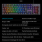 Clavier portable 104 touches rétro-éclairé pour souris de jeu