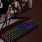 Clavier portable 104 touches rétro-éclairé pour souris de jeu