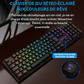 Clavier portable 104 touches rétro-éclairé pour souris de jeu