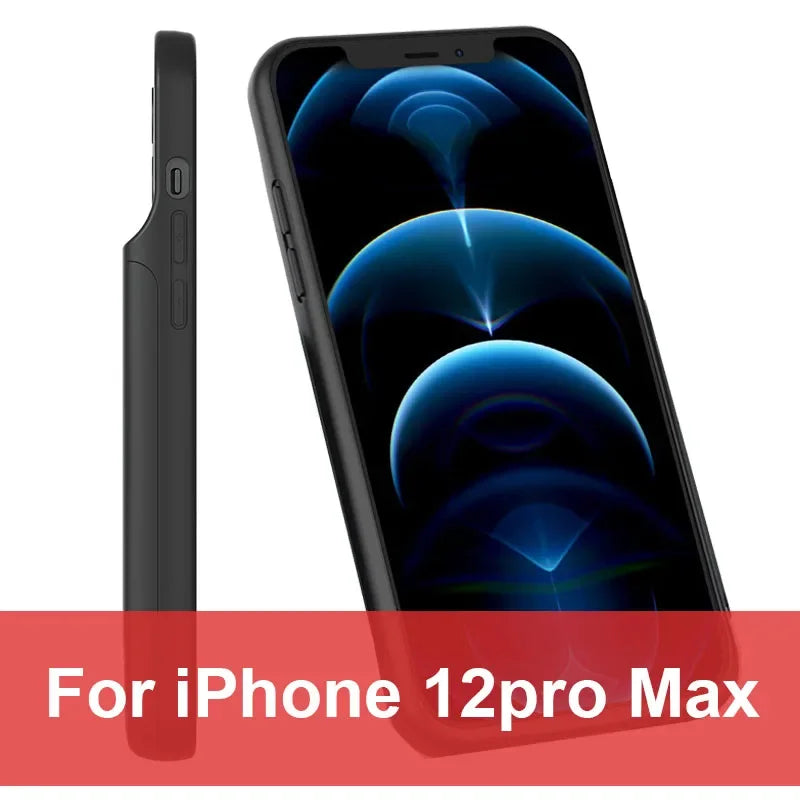 Étui de chargeur de batterie 6800mAh, Powerbank pour IPhone 6 7 8 SE X XS XR 11 12 13 14 15 16 pro, étui de chargement de téléphone externe de secours