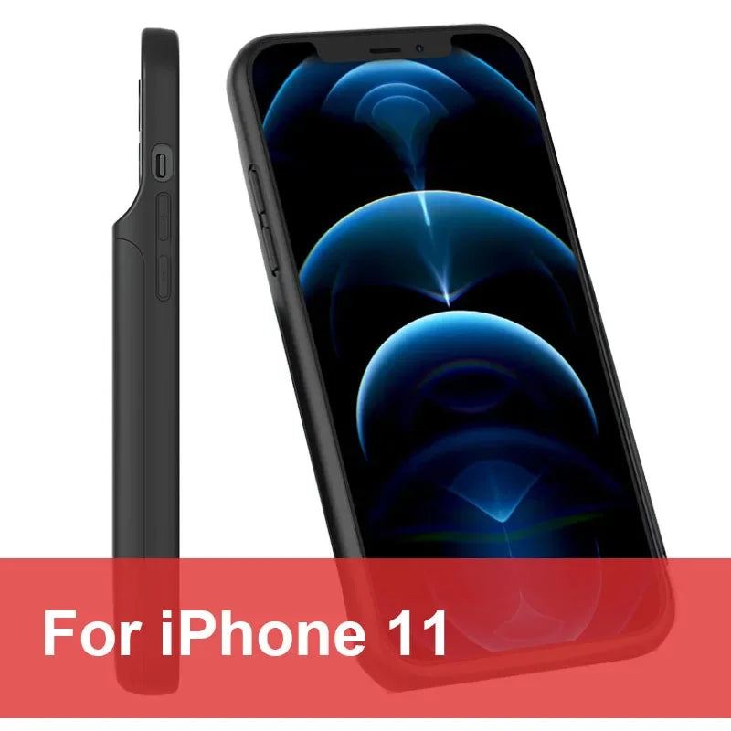 Étui de chargeur de batterie 6800mAh, Powerbank pour IPhone 6 7 8 SE X XS XR 11 12 13 14 15 16 pro, étui de chargement de téléphone externe de secours