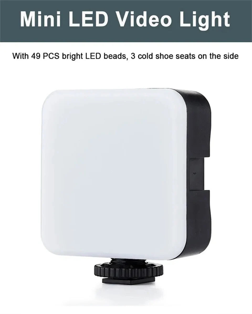 Kit de vlogging pour Smartphone avec trépied, support de téléphone, Mini Microphone, lumière de remplissage LED, démarreur pour TikTok, vidéo en direct, YouTube