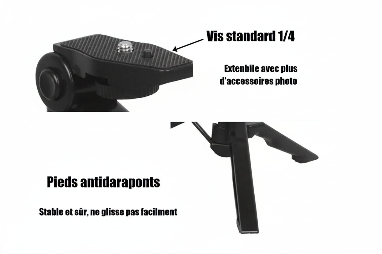 Kit de vlogging pour Smartphone avec trépied, support de téléphone, Mini Microphone, lumière de remplissage LED, démarreur pour TikTok, vidéo en direct, YouTube