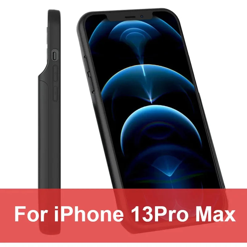 Étui de chargeur de batterie 6800mAh, Powerbank pour IPhone 6 7 8 SE X XS XR 11 12 13 14 15 16 pro, étui de chargement de téléphone externe de secours