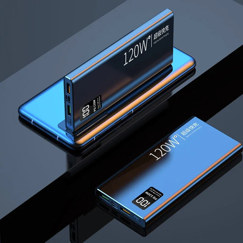 Batterie externe 80000mAh 120W, charge Super rapide, capacité suffisante 100%, chargeur de batterie Portable, affichage numérique pour iPhone Xiaomi