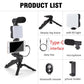 Kit de vlogging pour Smartphone avec trépied, support de téléphone, Mini Microphone, lumière de remplissage LED, démarreur pour TikTok, vidéo en direct, YouTube