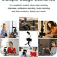 Kit de vlogging pour Smartphone avec trépied, support de téléphone, Mini Microphone, lumière de remplissage LED, démarreur pour TikTok, vidéo en direct, YouTube