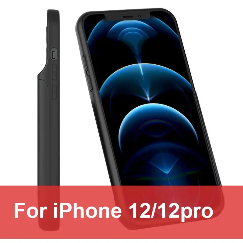 Étui de chargeur de batterie 6800mAh, Powerbank pour IPhone 6 7 8 SE X XS XR 11 12 13 14 15 16 pro, étui de chargement de téléphone externe de secours