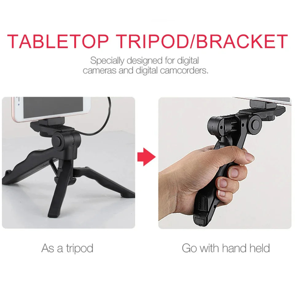 Kit de vlogging pour Smartphone avec trépied, support de téléphone, Mini Microphone, lumière de remplissage LED, démarreur pour TikTok, vidéo en direct, YouTube