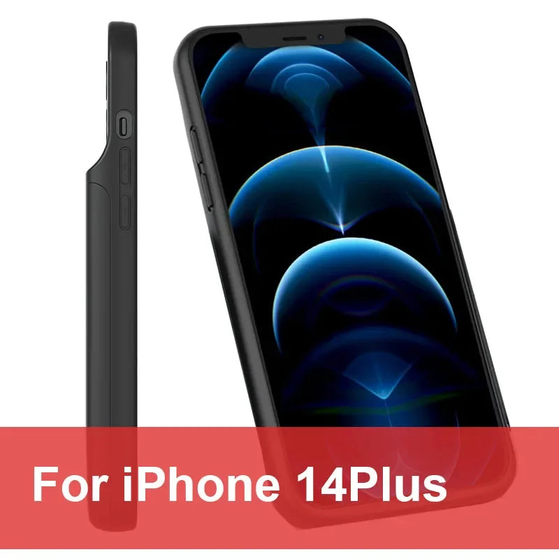 Étui de chargeur de batterie 6800mAh, Powerbank pour IPhone 6 7 8 SE X XS XR 11 12 13 14 15 16 pro, étui de chargement de téléphone externe de secours