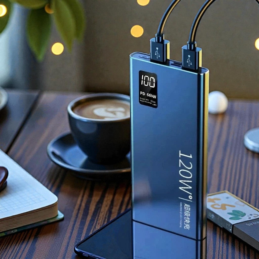 Batterie externe 80000mAh 120W, charge Super rapide, capacité suffisante 100%, chargeur de batterie Portable, affichage numérique pour iPhone Xiaomi