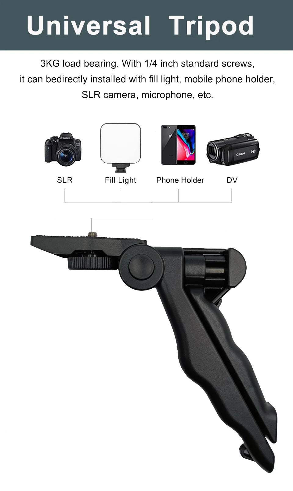 Kit de vlogging pour Smartphone avec trépied, support de téléphone, Mini Microphone, lumière de remplissage LED, démarreur pour TikTok, vidéo en direct, YouTube