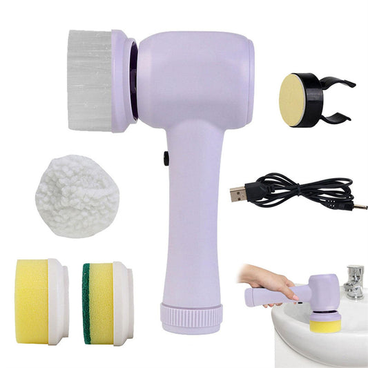 Brosse de nettoyage électrique 4 en 1 – Épurateur rotatif sans fil pour un nettoyage sans effort